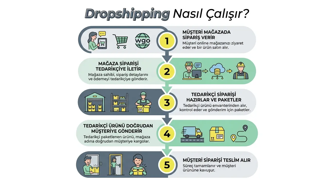 Sermayesiz E-ticaret: Stoksuz Satış -Dropshipping